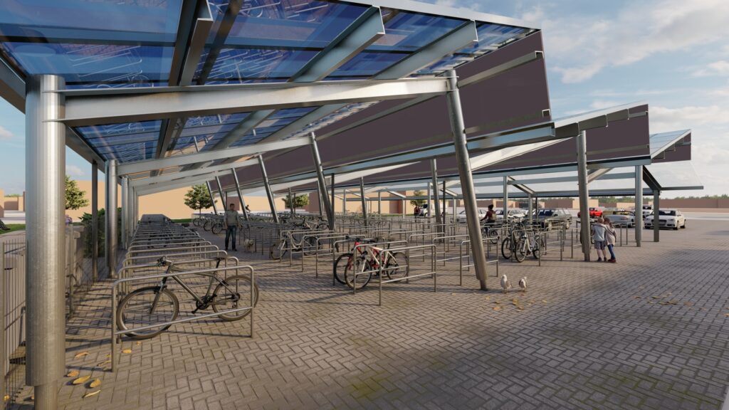 transparent Solar roof for bycicles