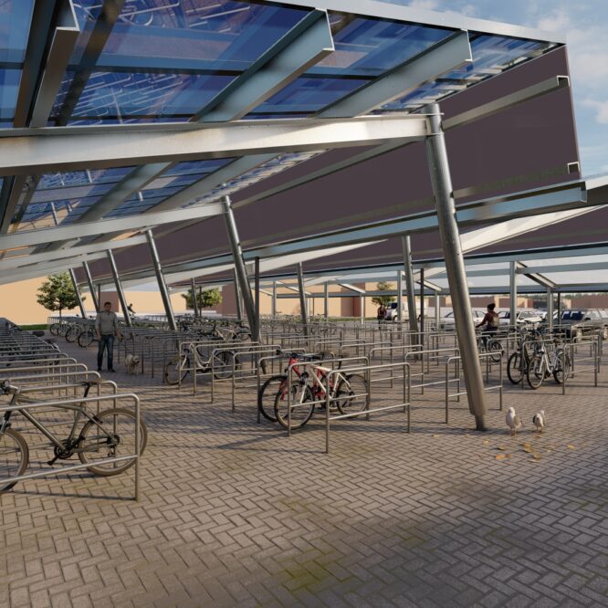 transparent Solar roof for bycicles