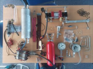 Elektrolyseur, Wasserstoffkompressor, Wasserstofftank, Wasserstoffmanometer