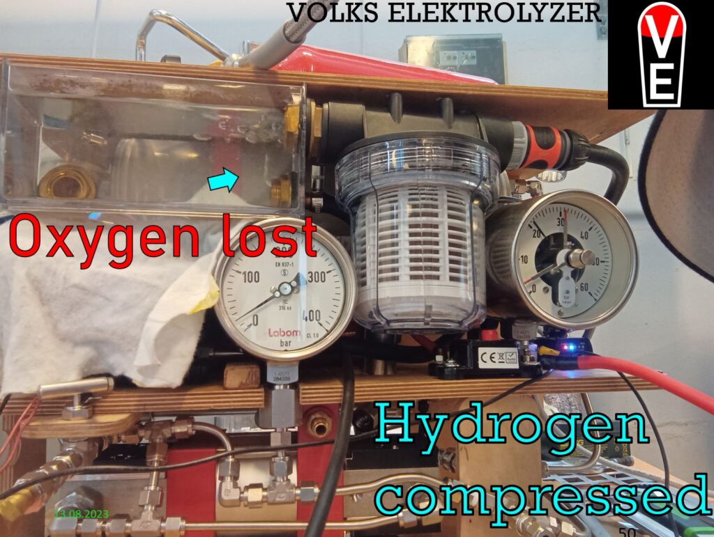 use oxygen from electrolysis